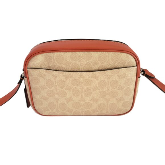 Coach CZ186 Signature Jamie Camera Bag Crossbody Handbag Sand Deep Orange - Picture 4 of 7